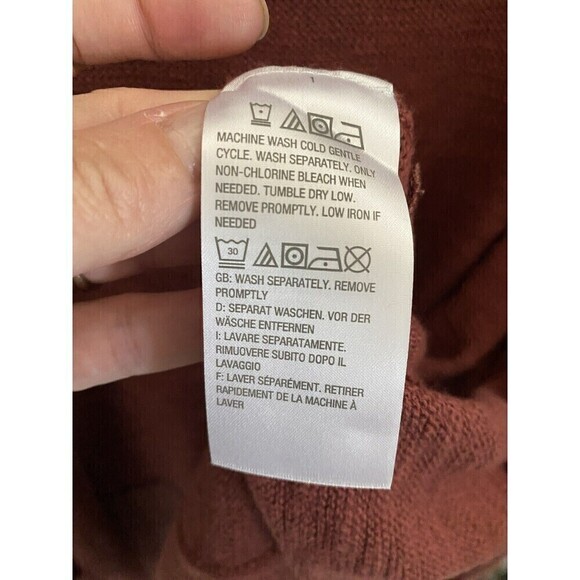 Red Open Knit Duster With Pockets By: LOGO Sz.XL - Picture 4 of 4